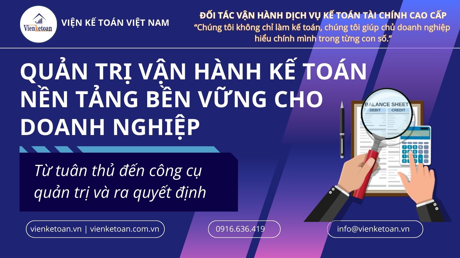 Quản trị vận hành kế toán: Khung tư duy và định hướng phát triển trong doanh nghiệp hiện đại